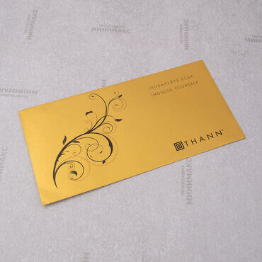 Конверты с логотипом, подарочные, фирменные брендированные конверты в СПб Типография Минимакс
